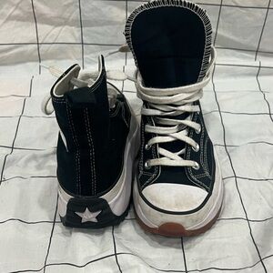 Converse Run Star Hike Platform High Top Black Unisex Casual Shoe 166800C Sz 8